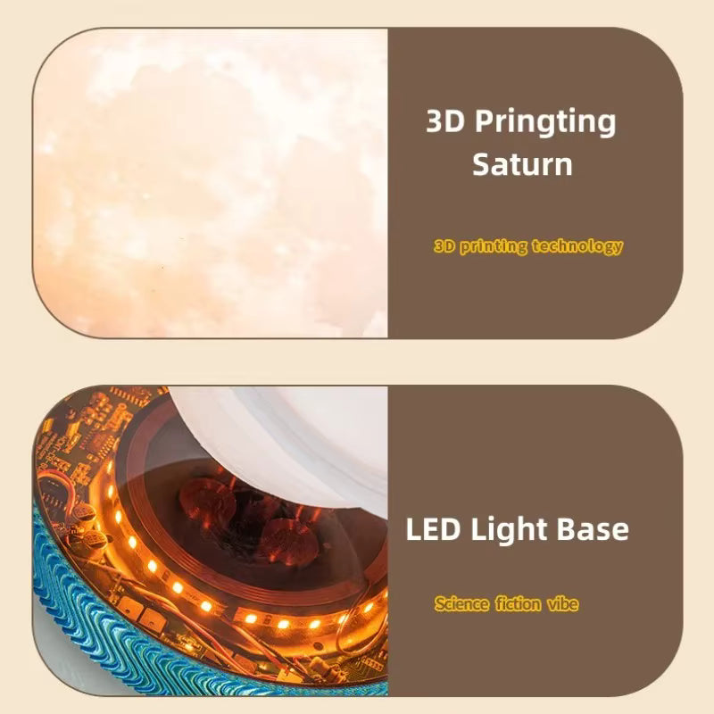 Levitating Saturn™ Lamp – Magnetic Floating Planet Desk Light
