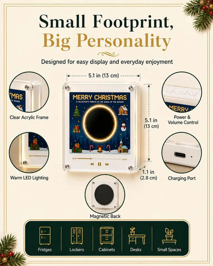 Christmas Mini Vinyl Player with 9 NFC Music Discs
