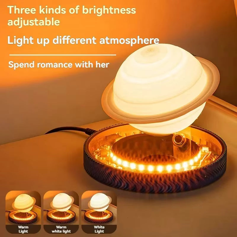Levitating Saturn™ Lamp – Magnetic Floating Planet Desk Light