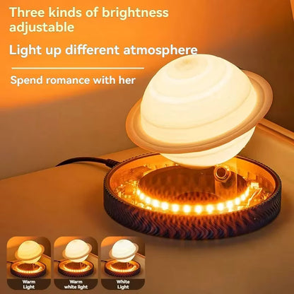 Levitating Saturn™ Lamp – Magnetic Floating Planet Desk Light