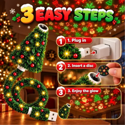 Christmas Projector Night Light – 6 Holiday Patterns