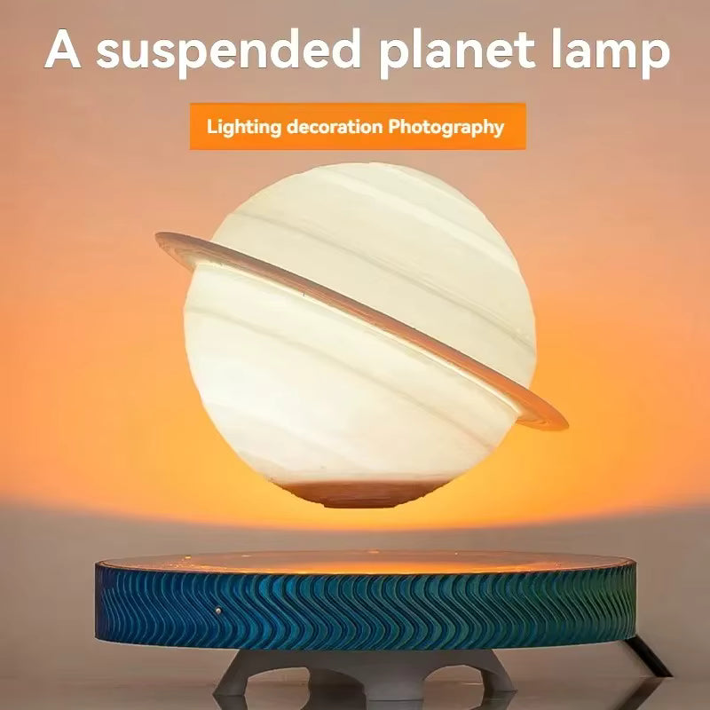 Levitating Saturn™ Lamp – Magnetic Floating Planet Desk Light
