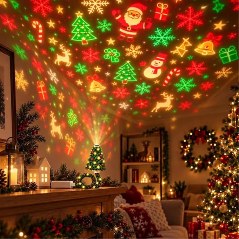 Christmas Projector Night Light – 6 Holiday Patterns