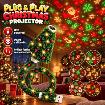 Christmas Projector Night Light – 6 Holiday Patterns