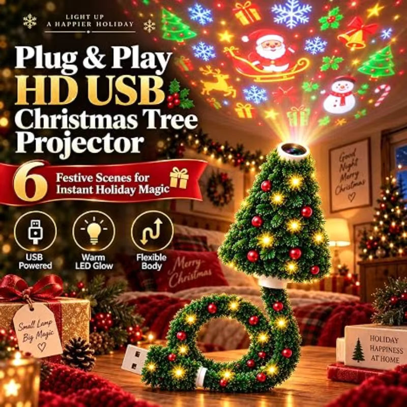 Christmas Projector Night Light – 6 Holiday Patterns