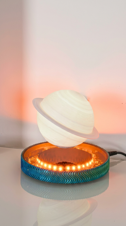 Levitating Saturn™ Lamp – Magnetic Floating Planet Desk Light