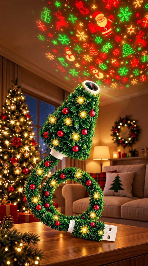 Christmas Projector Night Light – 6 Holiday Patterns