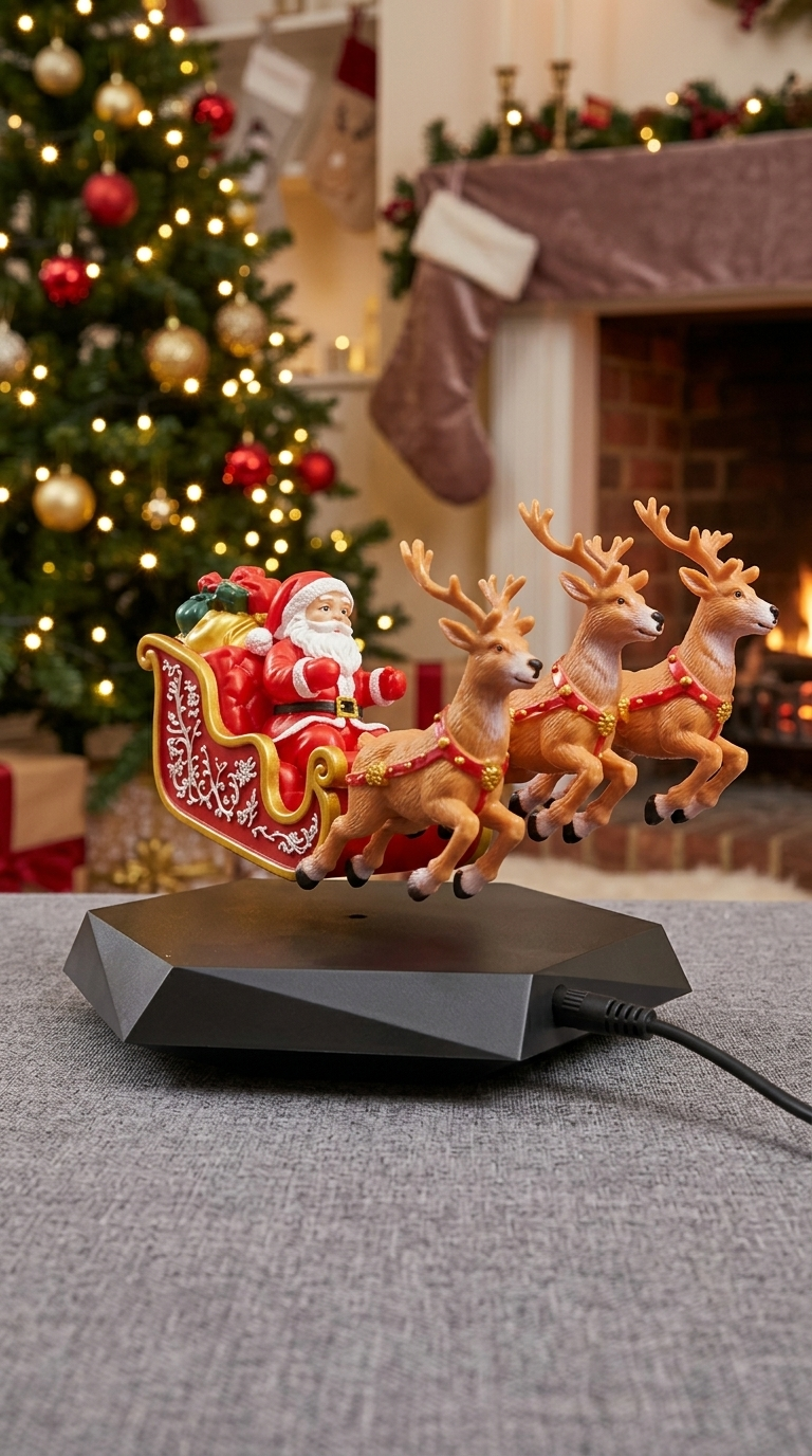 Magnetic Levitation Santa Sleigh – Floating Christmas Decoration
