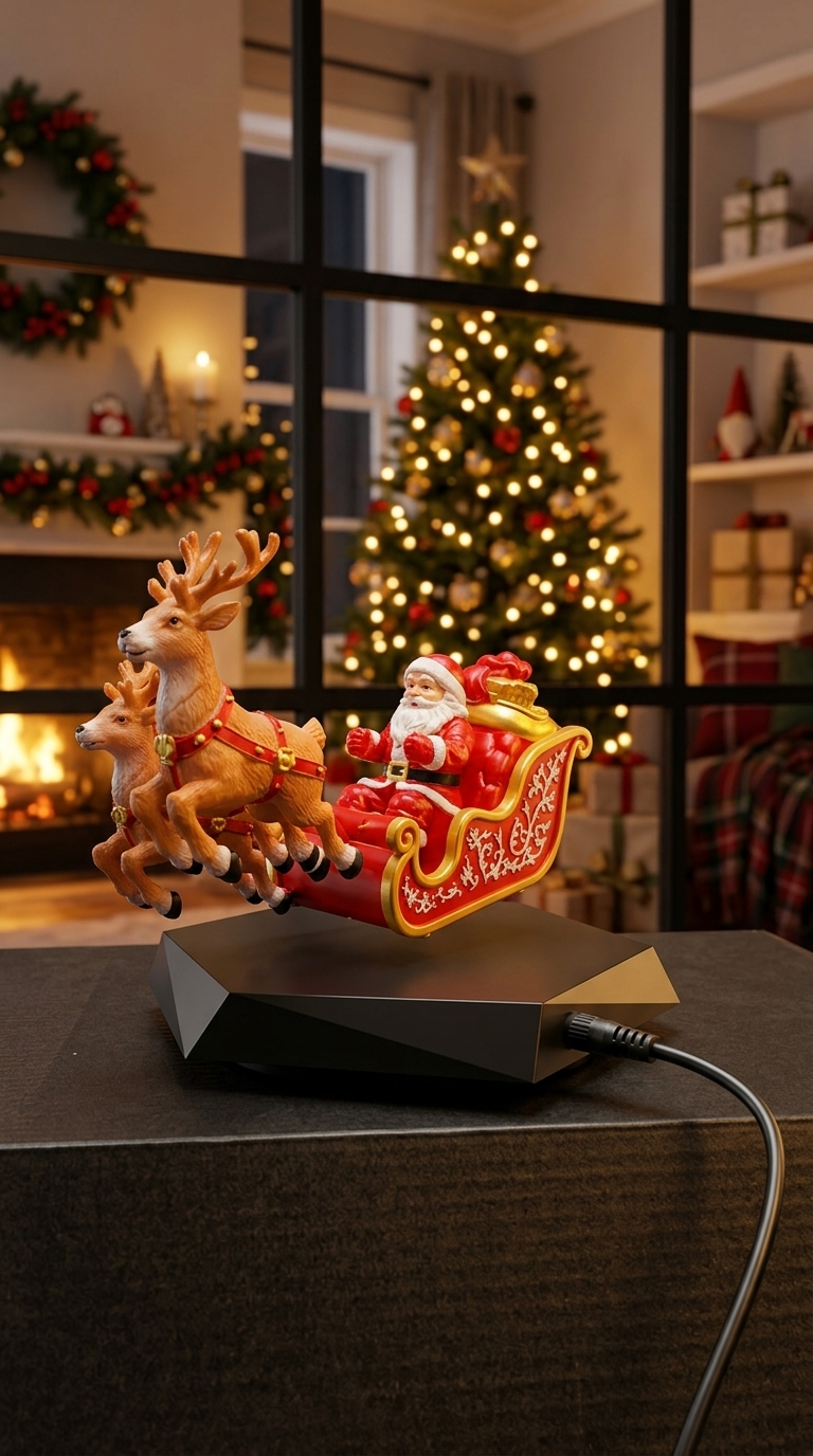 Magnetic Levitation Santa Sleigh – Floating Christmas Decoration