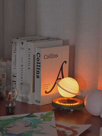 Levitating Saturn™ Lamp – Magnetic Floating Planet Desk Light